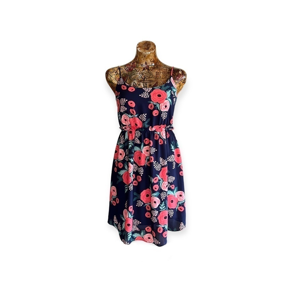 Paper Crown Rifle Paper Co Anthropologie dress pink floral XS summer spring